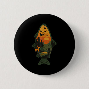 Forellen Fischen Outdoor Forest Nature Wildlife S Button