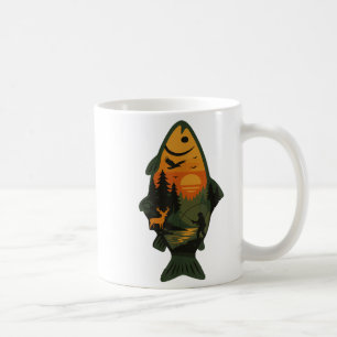 Forellen Fischen Outdoor Forest Nature Wildlife S Kaffeetasse