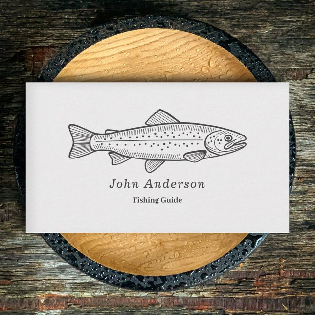 Forellen - Fischereileitfaden Visitenkarte (Fishing Guide Business Card)