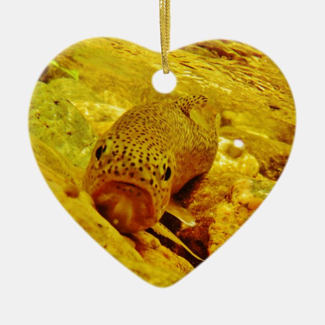 Forellen Keramik Ornament (Vorne)