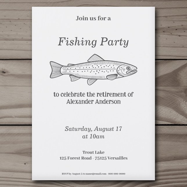 Forellen - Party Einladung (Trout - Fishing Party Invitation)