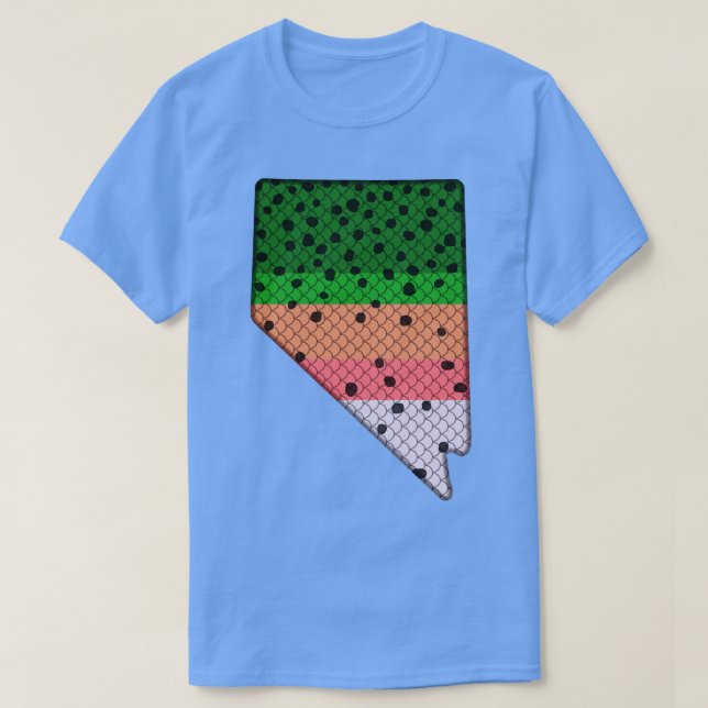 Forellen Regenbogenforelle Muster Nevada Staat m T-Shirt (Design vorne)