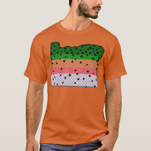 Forellen Regenbogenforelle Muster Oregon Staat m T-Shirt