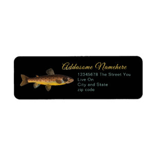 Forellen Vintage Aquarellmuster