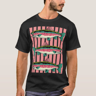 Forellenangeln Süße Bunte Regenbogenforelle Fisch T-Shirt