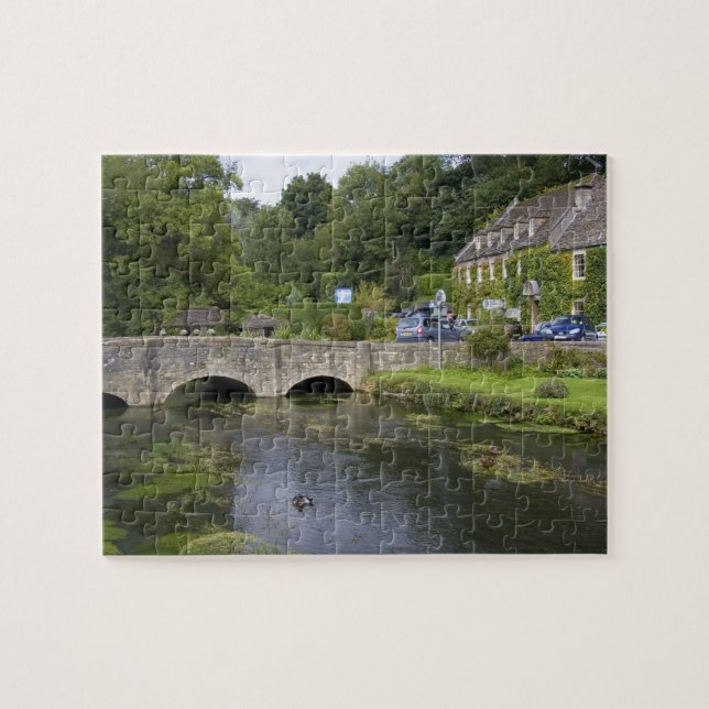Forellenbach im Dorf Bibury, Puzzle (Horizontal)