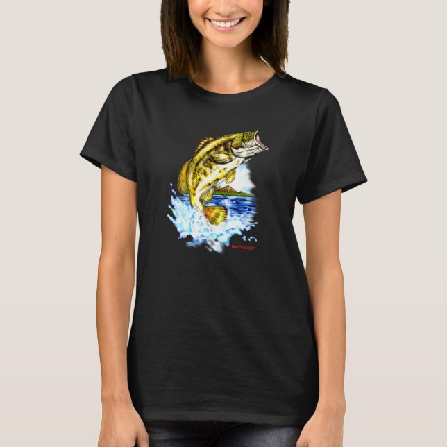 Forellenbarsch-Angeln T-Shirt (Vorderseite)