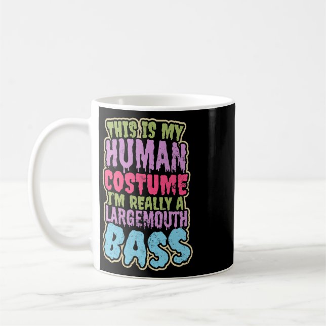 Forellenbarsch-Angler-Kostüm-Geschenk  Kaffeetasse (Links)