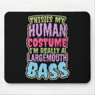 Forellenbarsch-Angler-Kostüm-Geschenk  Mousepad
