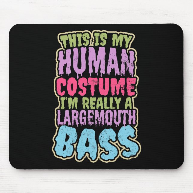 Forellenbarsch-Angler-Kostüm-Geschenk  Mousepad (Vorne)