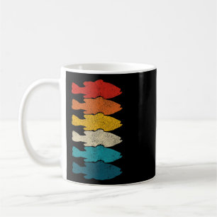 Forellenbarsch B Vintage Fisch B Angeln Fischer Kaffeetasse