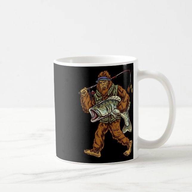 Forellenbarsch-Byss-Angler Bigfoot-Angler 1  Kaffeetasse (Rechts)