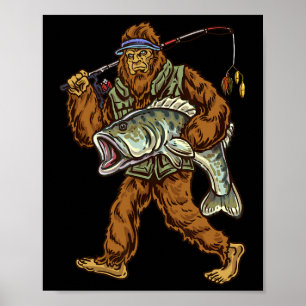 Forellenbarsch-Byss-Angler Bigfoot-Angler 1 Poster