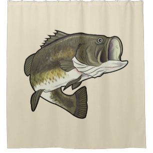 Forellenbarsch Duschvorhang
