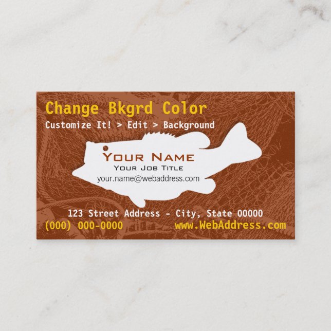 Forellenbarsch-Fisch-Visitenkarte Visitenkarte (Vorderseite)