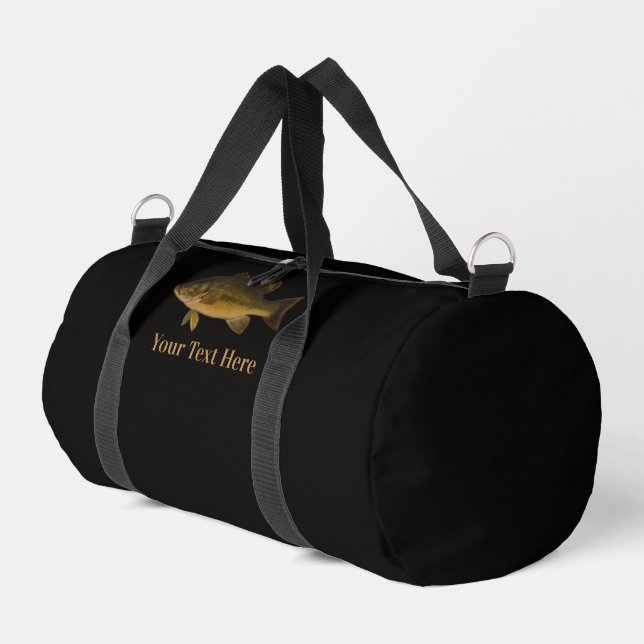 Forellenbarsch Ihr Text hier Fisch Duffle Bag (Linke Seite)