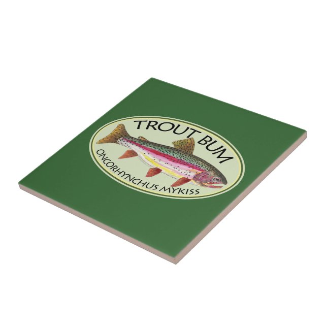 Forellenbarsche Fischerei Fliese (Seite)