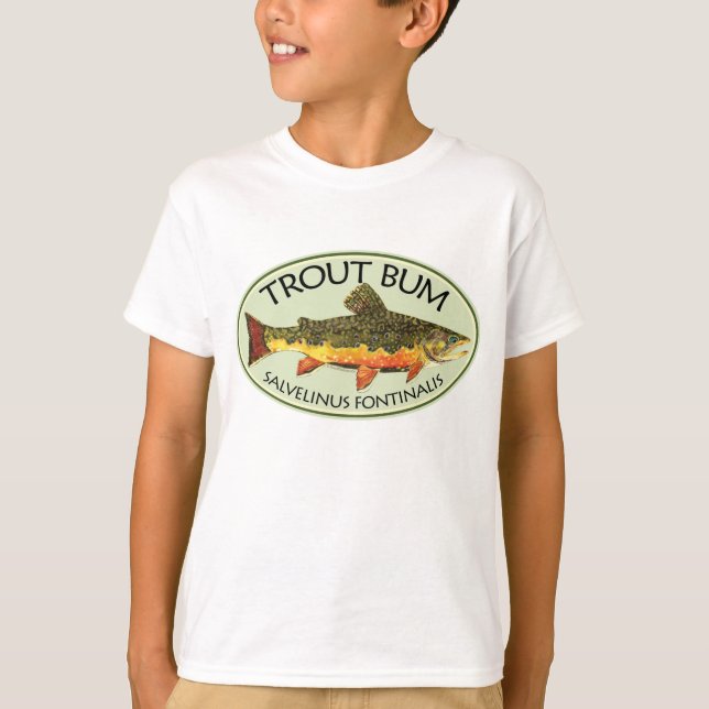 Forellenbarsche Fischerei T-Shirt (Vorderseite)