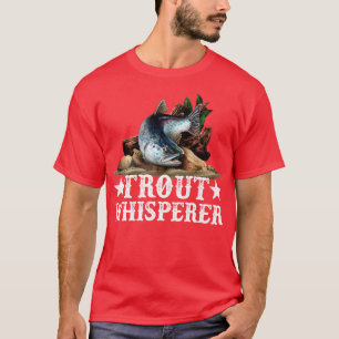 Forellenfisch-Illustration Fliegenfischen-Kunst T-Shirt