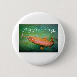 Forellenfisch Lachs/Regenbogenforelle Button