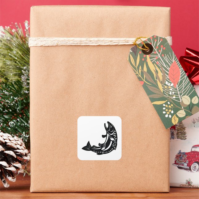 Forellenfisch Quadratischer Aufkleber (Von Creator hochgeladen)