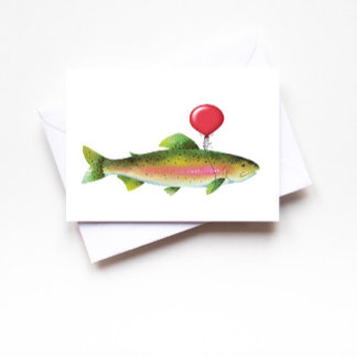 Forellenfisch sein Papa Geburtstags-Grußkarte Karte