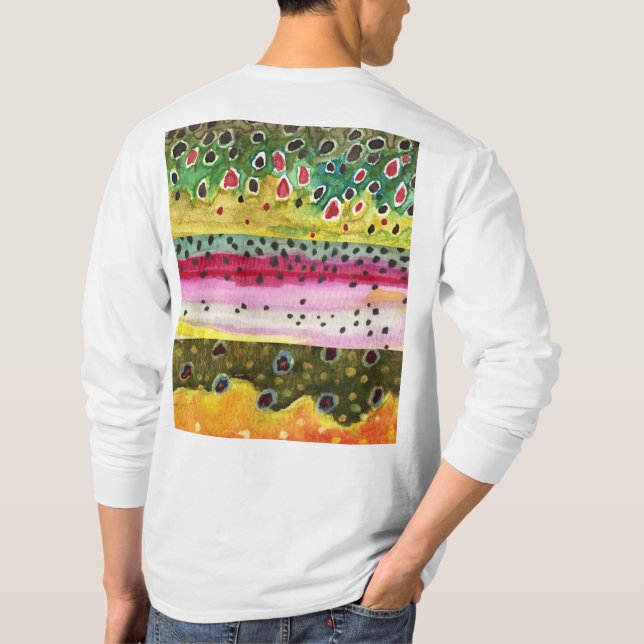 Forellenfischer T-Shirt (Rückseite)