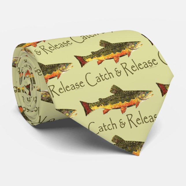 Forellenfischerei | Fang und Freigabe Krawatte (Gerollt)