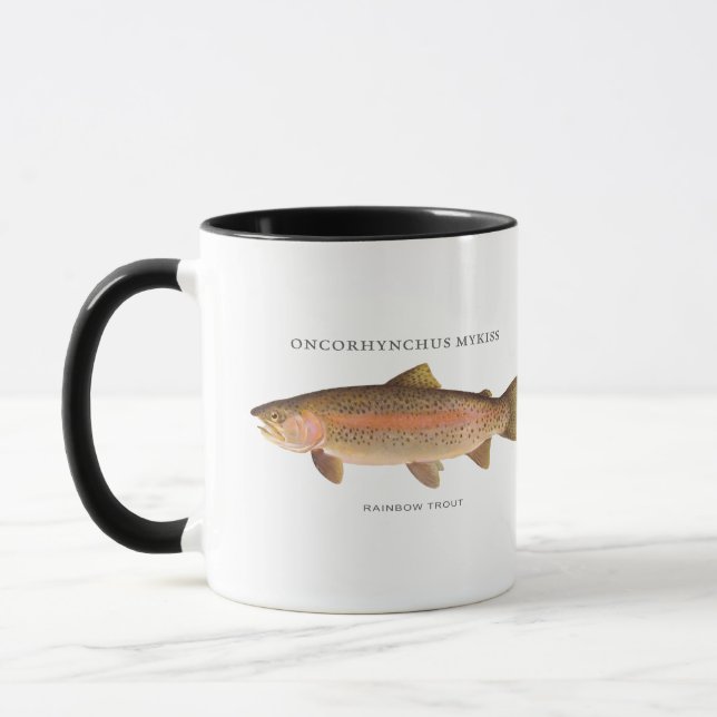 Forellenfischerei mit Rainbow Trout Vintage Bild Tasse (Links)