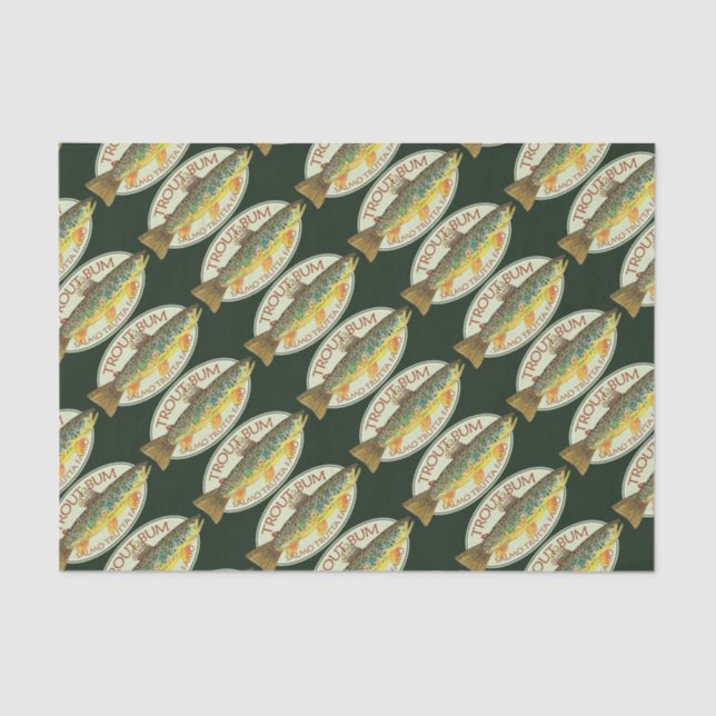 Forellenfischerei - TROUT BUM - Seidenpapier (Vorderseite)