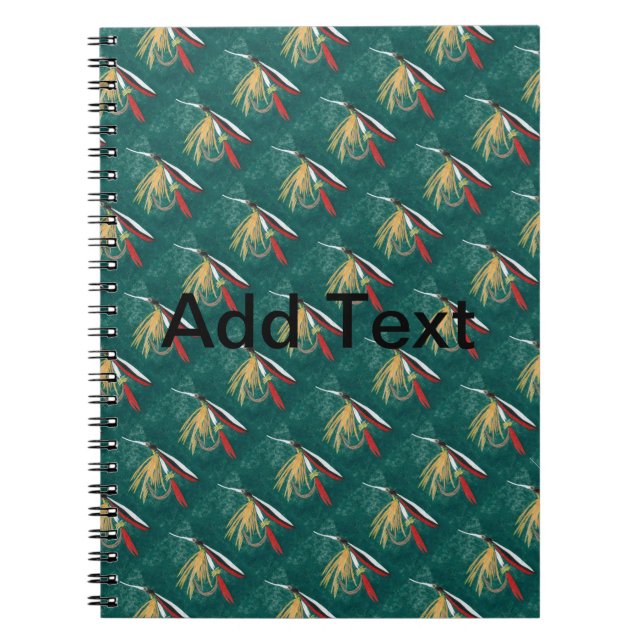 Forellenfliege Fliegenfliege auf grüner Notizblock (Vorderseite)