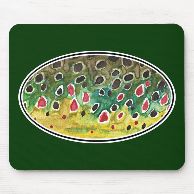 Forellenfliege Mousepad (Vorne)