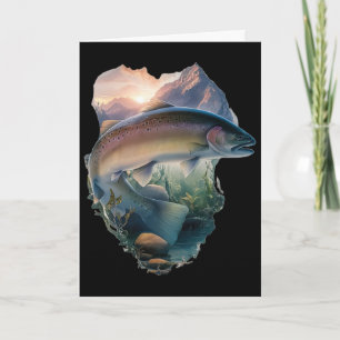 Forellenfliegenfischen Berge Natur Angler Karte