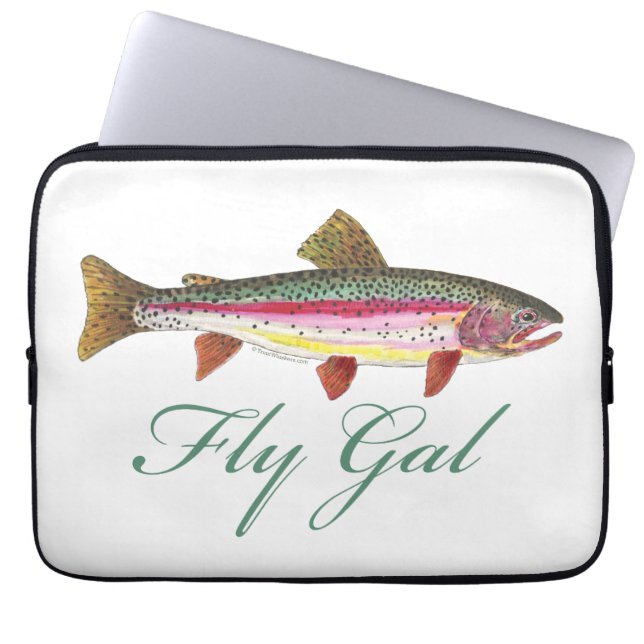 Forellenfliegenfischen Laptopschutzhülle (Vorderseite)