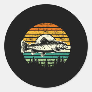 Forellenfliegenfischen Outdoor Wald Natur Wildtier Runder Aufkleber
