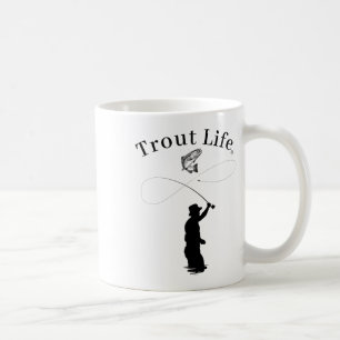 Forellenleben Fliegenfischen Kaffeetasse