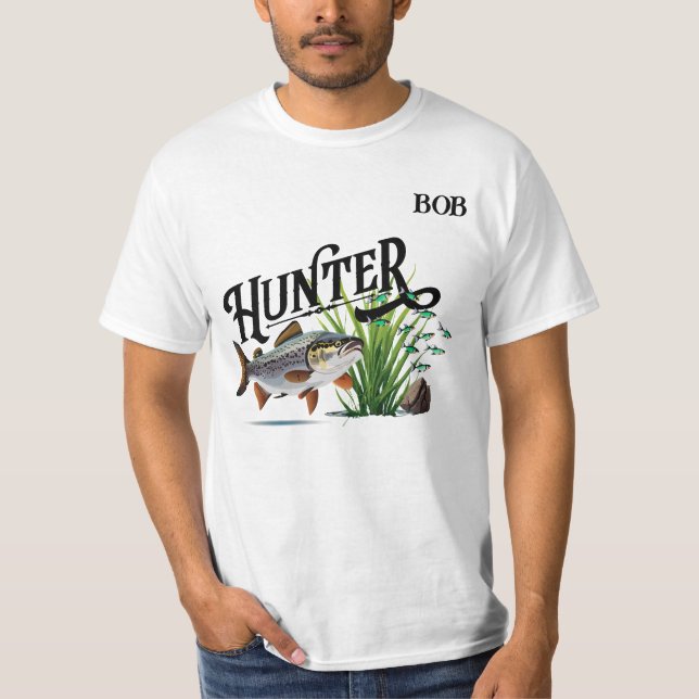 Forellensee auf der Jagd Männer T-Shirt (Vorderseite)