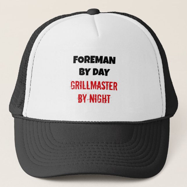 Foreman by Day Grillmaster by Night Truckerkappe (Vorderseite)