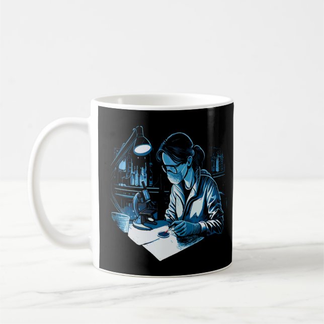 Forensic Scientist Work Chemistry Experiment Educa Kaffeetasse (Links)