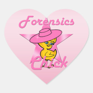 Forensik Chick #8 Herz-Aufkleber