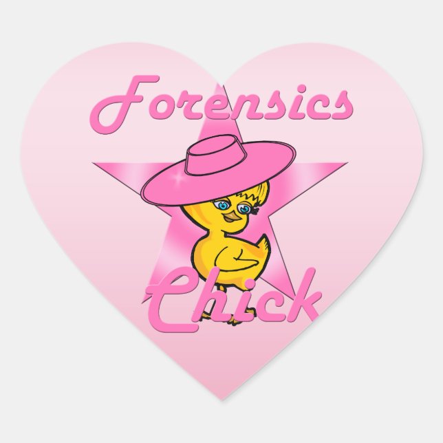 Forensik Chick #8 Herz-Aufkleber (Vorderseite)