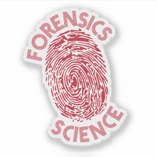 Forensik ist Beredsamkeit und Reduktion Aufkleber (Vorderseite)