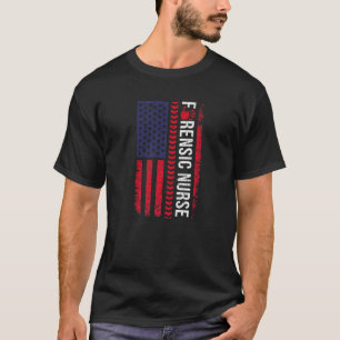 Forensische Krankenschwestern Flag Forensik Scienc T-Shirt