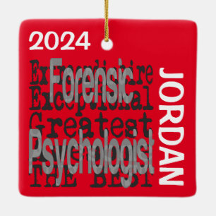 Forensische Psychologin Extraordinaire CUSTOM Keramikornament