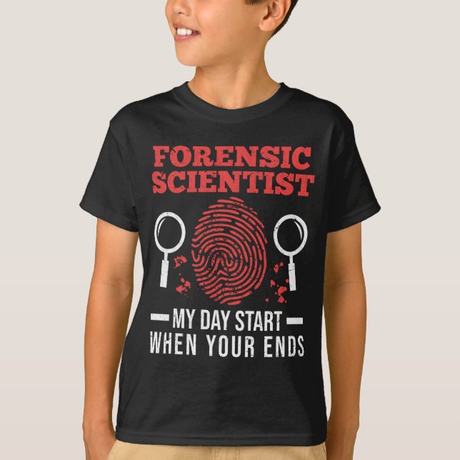 Forensische Wissenschaftssachverständige Forensike T-Shirt (Vorderseite)