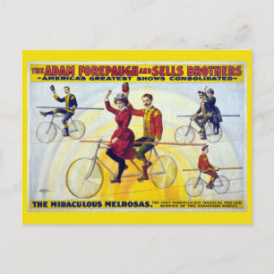 Forepaugh & Sells Brothers Vintage Zirkusplakat Postkarte