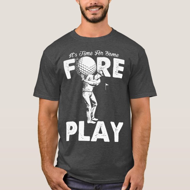 Foreplay Innuendo Funny Golf Adult Humor T-Shirt (Vorderseite)