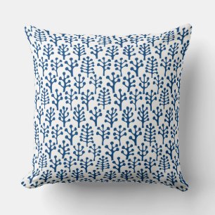 Forest 230823 - Shibori Blue on White Kissen