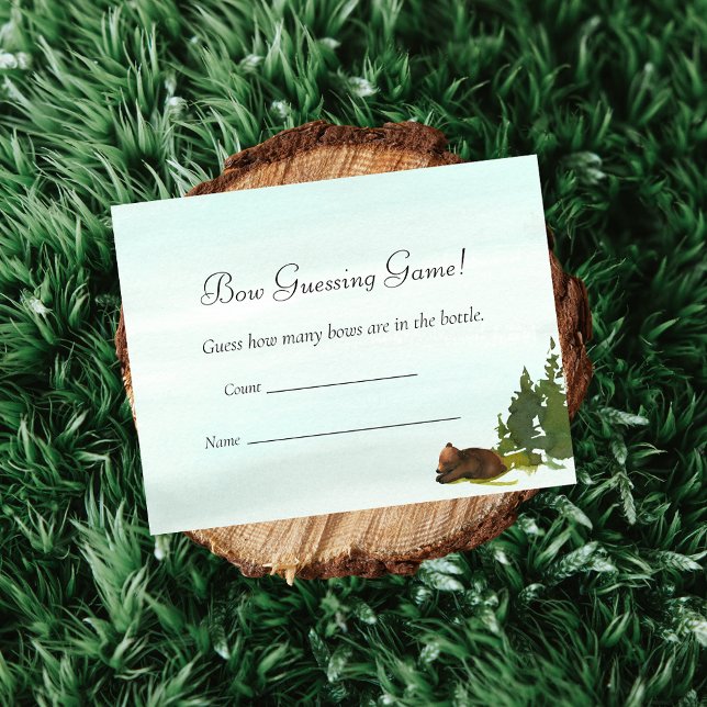 Forest Adventure Guessing Count Game Bears Einladung (Von Creator hochgeladen)