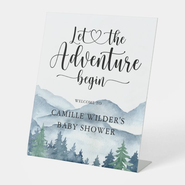 Forest Adventure Mountains Kinderdusche Sockelschild (Vorderseite)